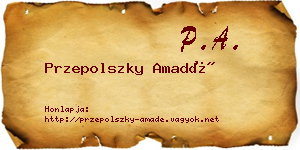Przepolszky Amadé névjegykártya